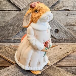 1990s, Vintage Anthropomorphic “Mrs. Easter Bunny” by Ron Gordon, 7.25” Tall